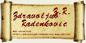 Zdravoljub Radenković vizit kartica
